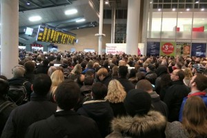 An overcrowded London Bridge Station since the upgrade work Pic: BBC news