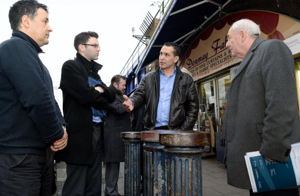 FSB National Chairman John Allan [Right] meeting with local business owners
