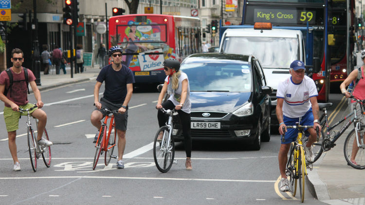 Cyclists are up in arms about plans to cancel the cycle lane Pic: Kate Morris