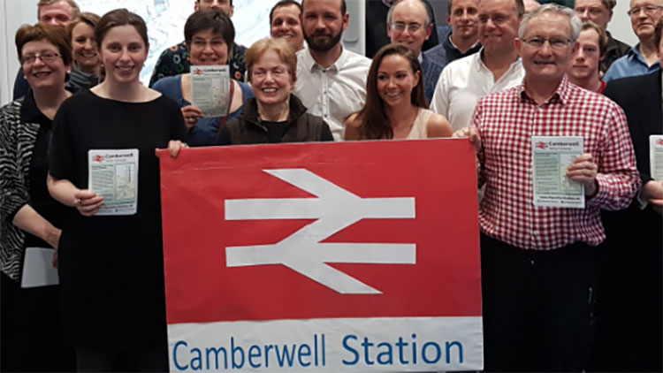 Camberwell Station Campaigners Pic: @OpenOurStation on Twitter