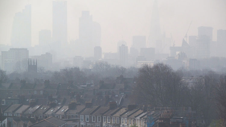 Air pollution, seen from Hackney London. Photo by David Holt